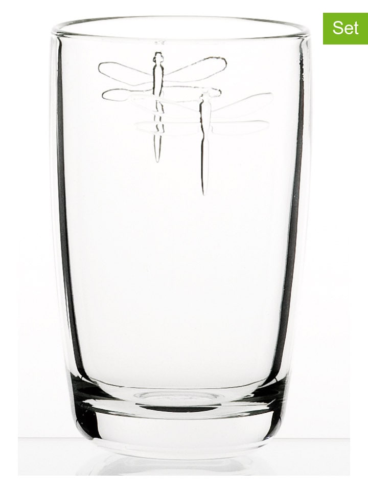 La Rochère France Szklanki (6 szt.) "Libellules" do drinków - 400 ml rozmiar: onesize