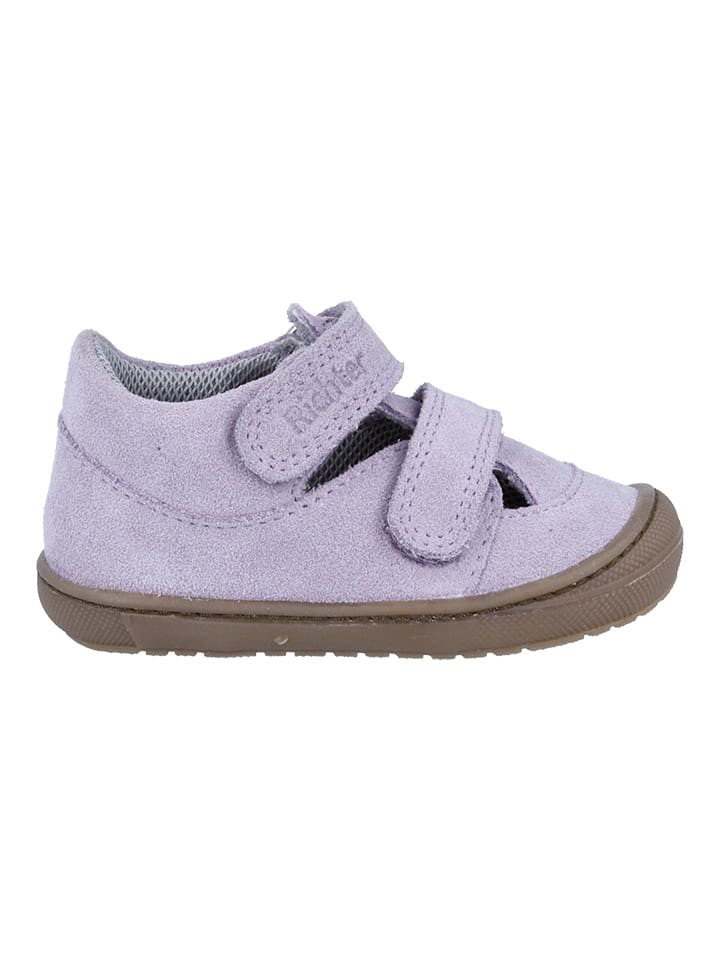 Richter Shoes Skórzane półsandały "Maxi" w kolorze fioletowym rozmiar: 24