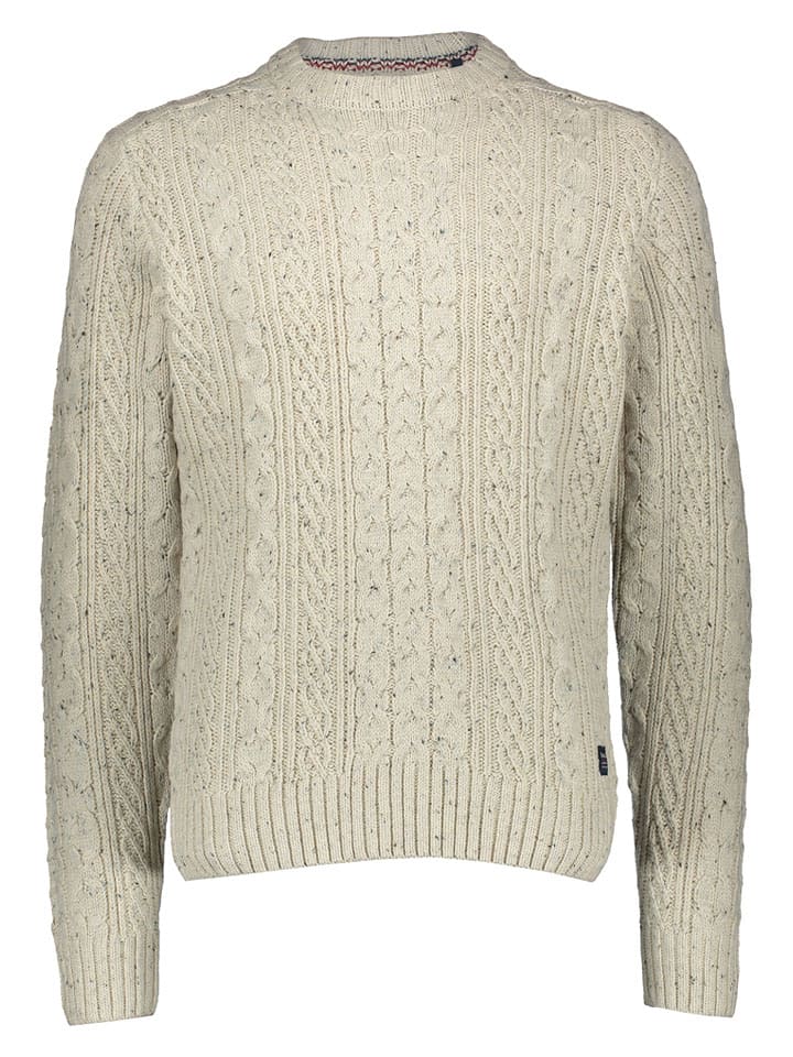 Petrol Industries Sweter w kolorze beżowym rozmiar: 3XL