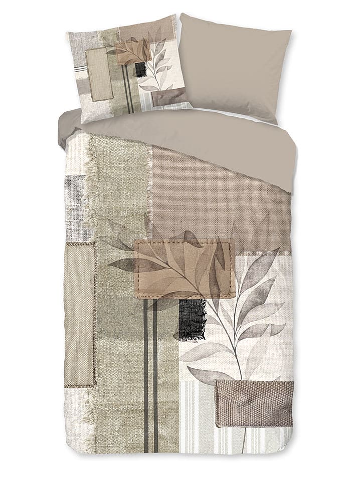 Pure Komplet pościeli "Claires" w kolorze beżowym z mikrofibry rozmiar: 240x220 cm