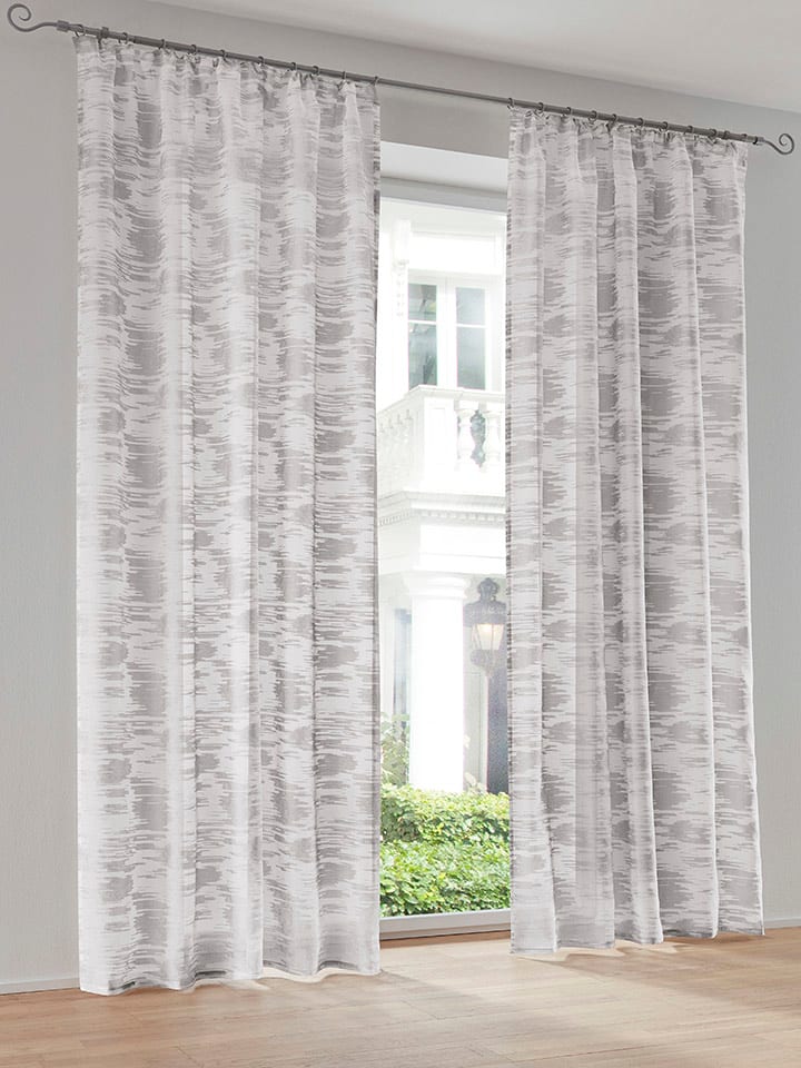 heine home Zasłona dekoracyjna w kolorze szarym rozmiar: 225x135 cm