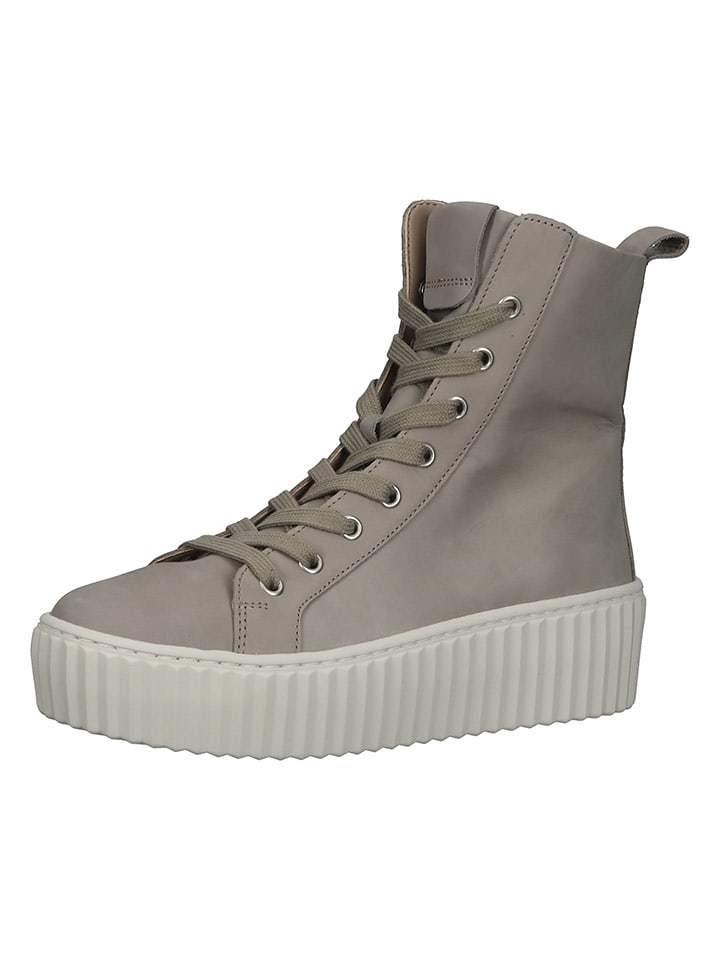 Gabor Skórzane botki w kolorze szarym rozmiar: 38,5