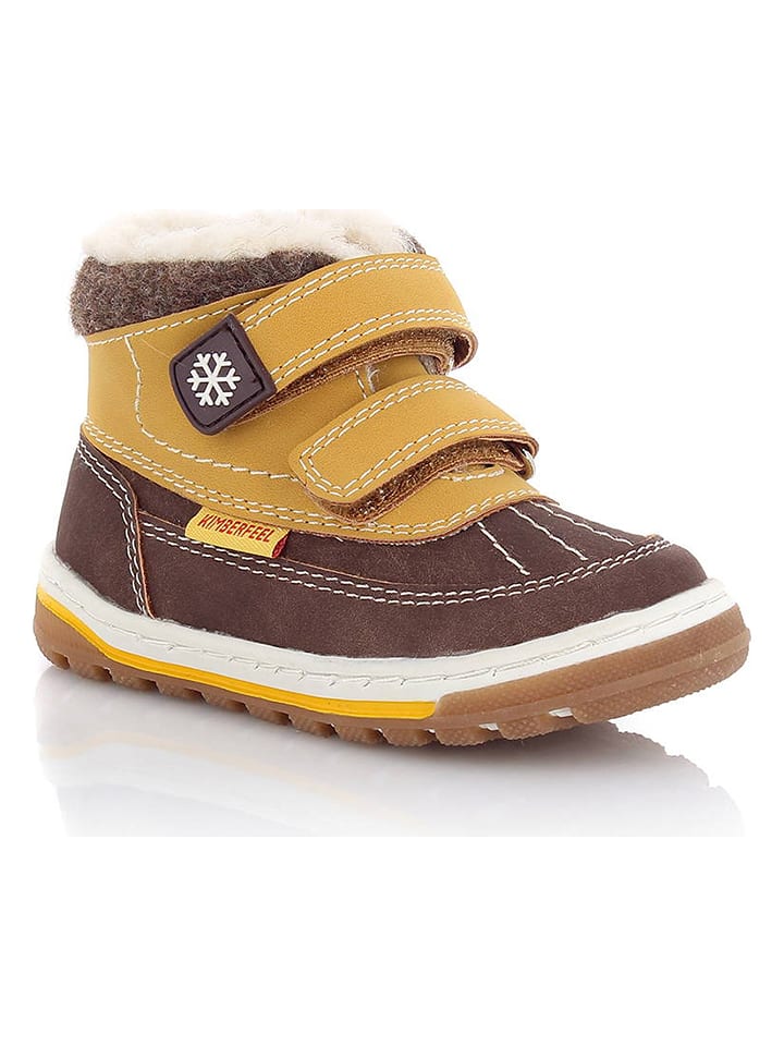 Kimberfeel Botki zimowe "Thais" w kolorze jasnobrązowym rozmiar: 25