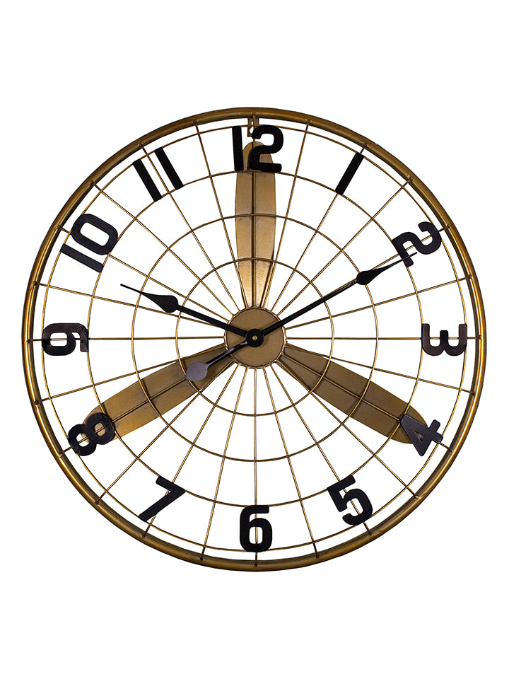 Anticline Zegar ścienny w kolorze złotym - Ø 60 cm rozmiar: onesize