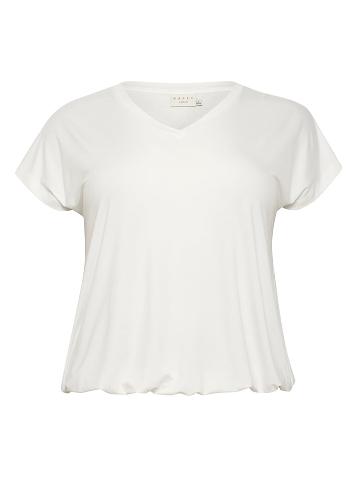 KAFFE curve Koszulka w kolorze białym rozmiar: XL