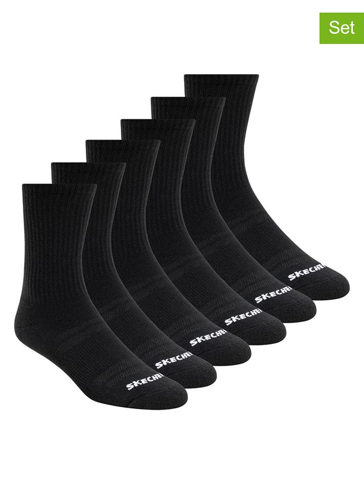 Skechers Skarpety (6 par) w kolorze czarnym rozmiar: 39-42