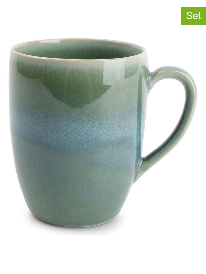 Salt and Pepper Kubki (4 szt.) "Luce" w kolorze zielonym - 350 ml rozmiar: onesize