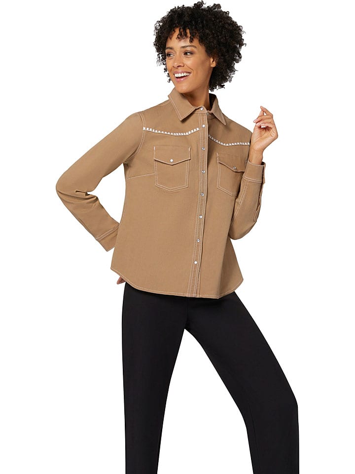 WITT WEIDEN Bluzka dżinsowa w kolorze jasnobrązowym rozmiar: 52