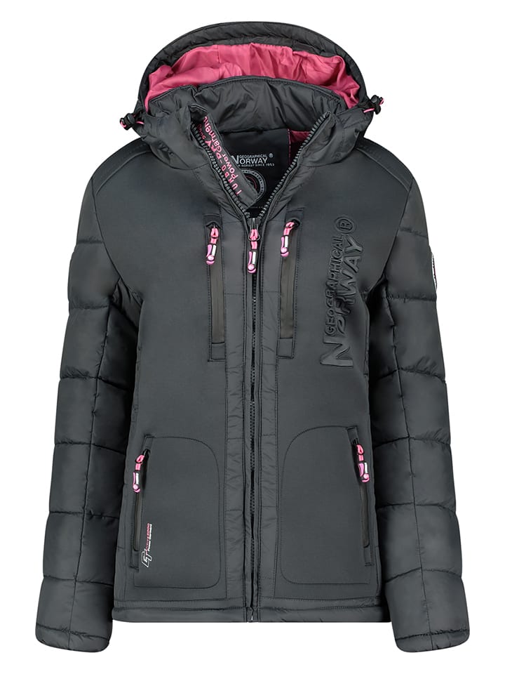 Geographical Norway Kurtka zimowa "Beachwood" w kolorze antracytowym rozmiar: M