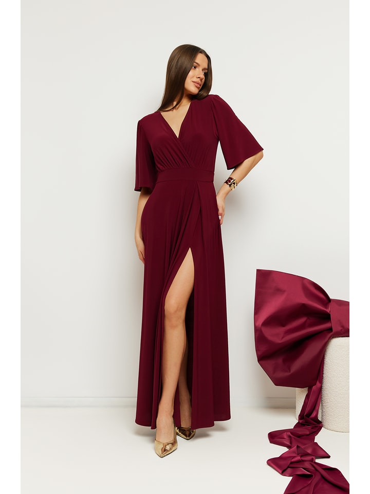 made of emotion Sukienka w kolorze bordowym rozmiar: M