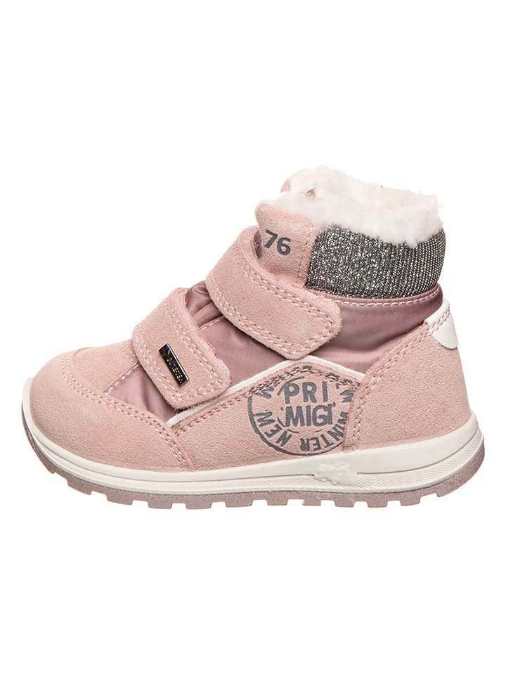 Primigi Skórzane botki w kolorze jasnoróżowym rozmiar: 20