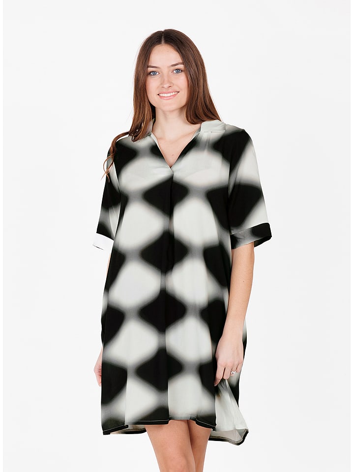 KEY LARGO Sukienka w kolorze biało-czarnym rozmiar: XL
