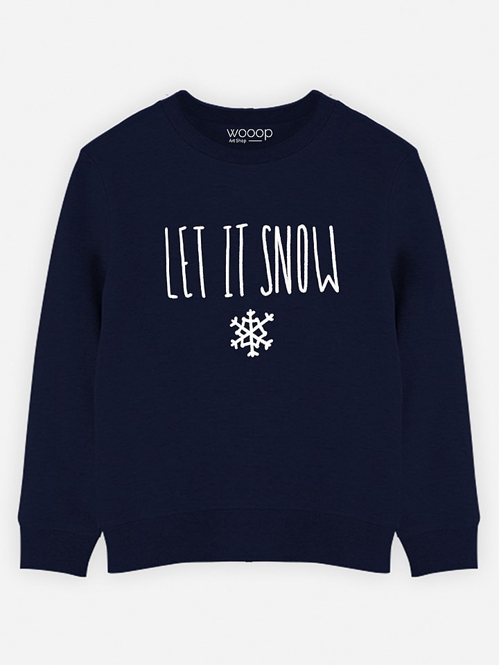 WOOOP Bluza "Let it snow" w kolorze granatowym rozmiar: 116