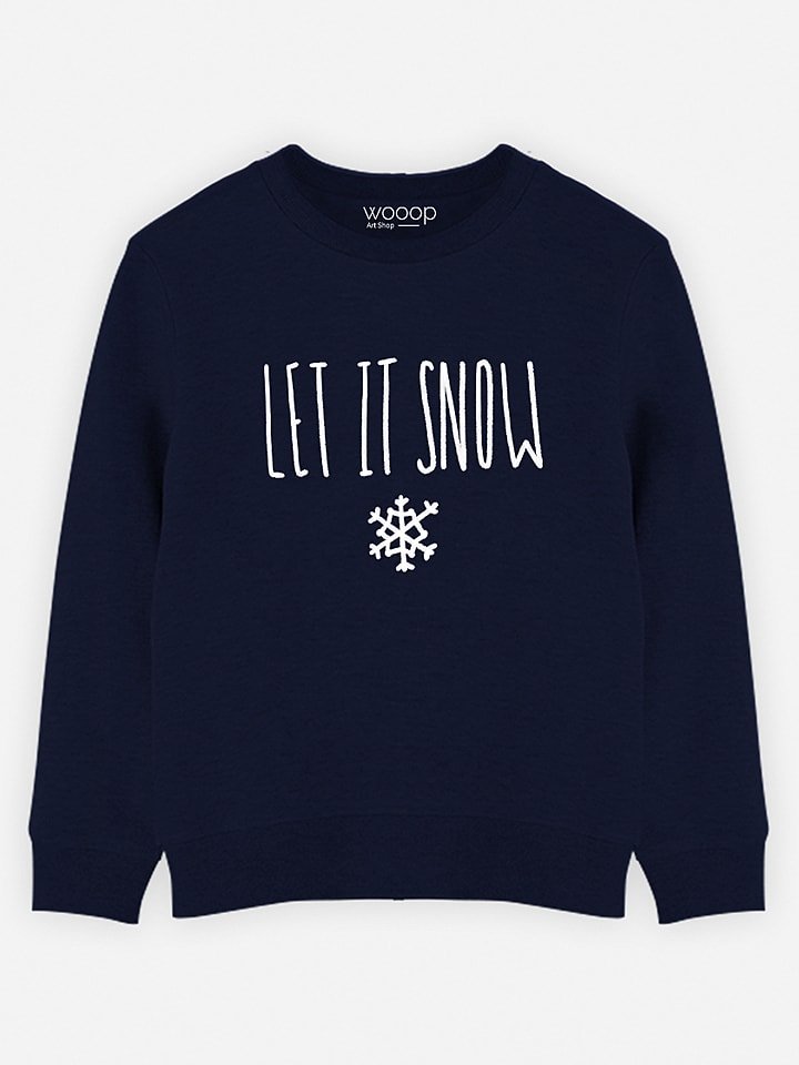 WOOOP Bluza "Let it snow" w kolorze granatowym rozmiar: 116