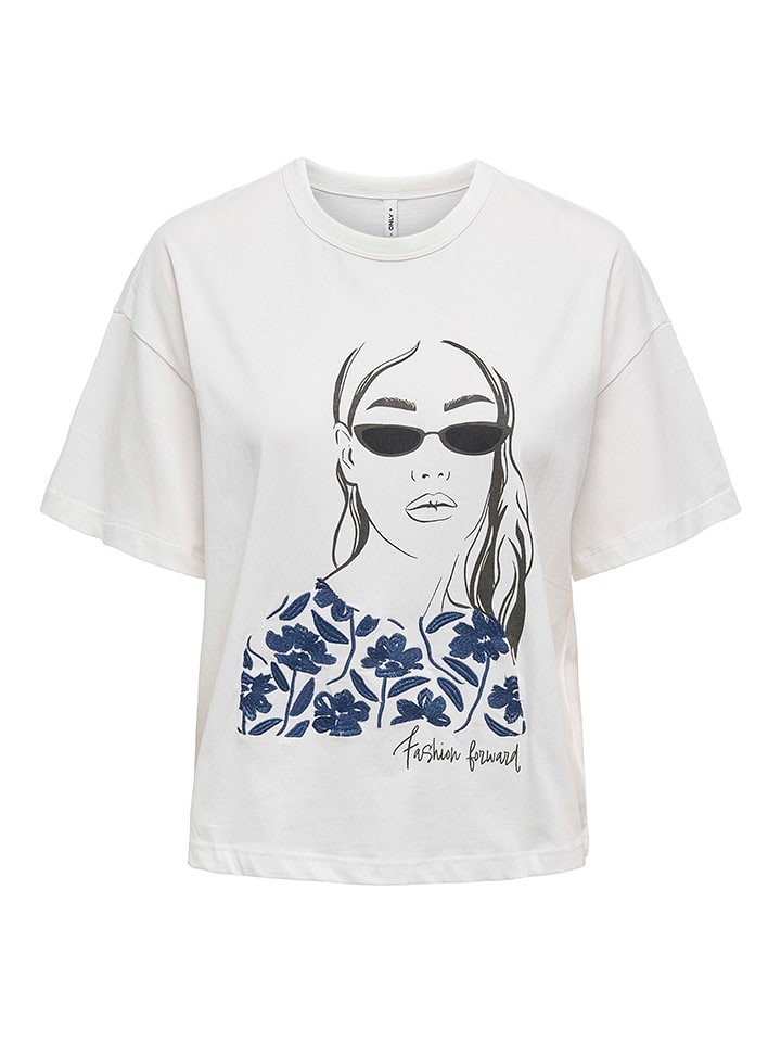 ONLY Koszulka "Tenna" w kolorze białym rozmiar: S