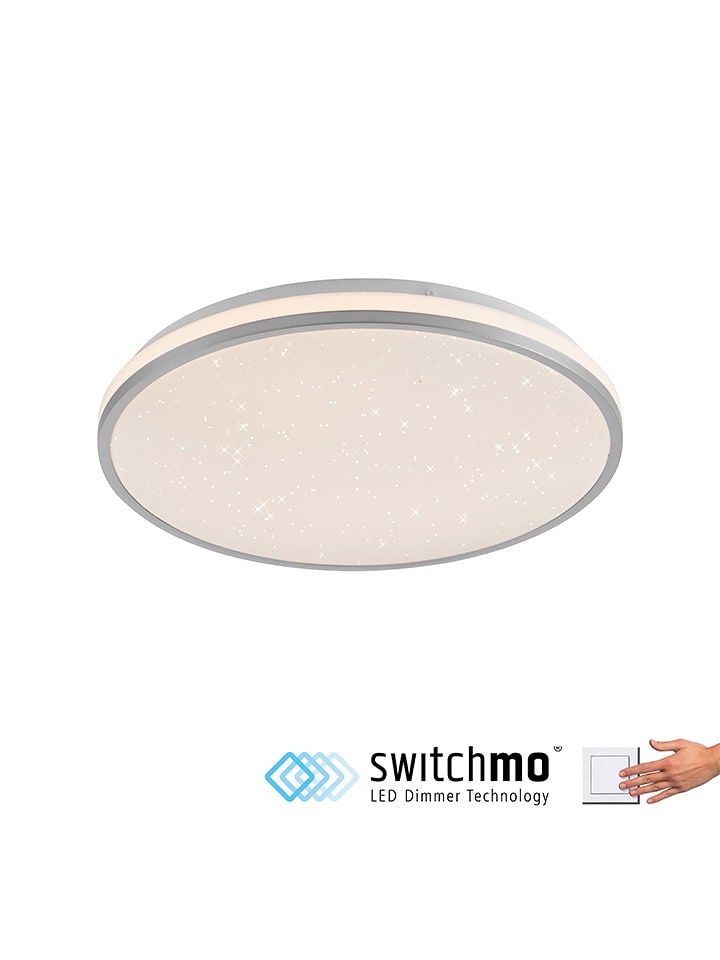 Just Light Lampa sufitowa LED w kolorze srebrnym - Ø 38 cm rozmiar: onesize