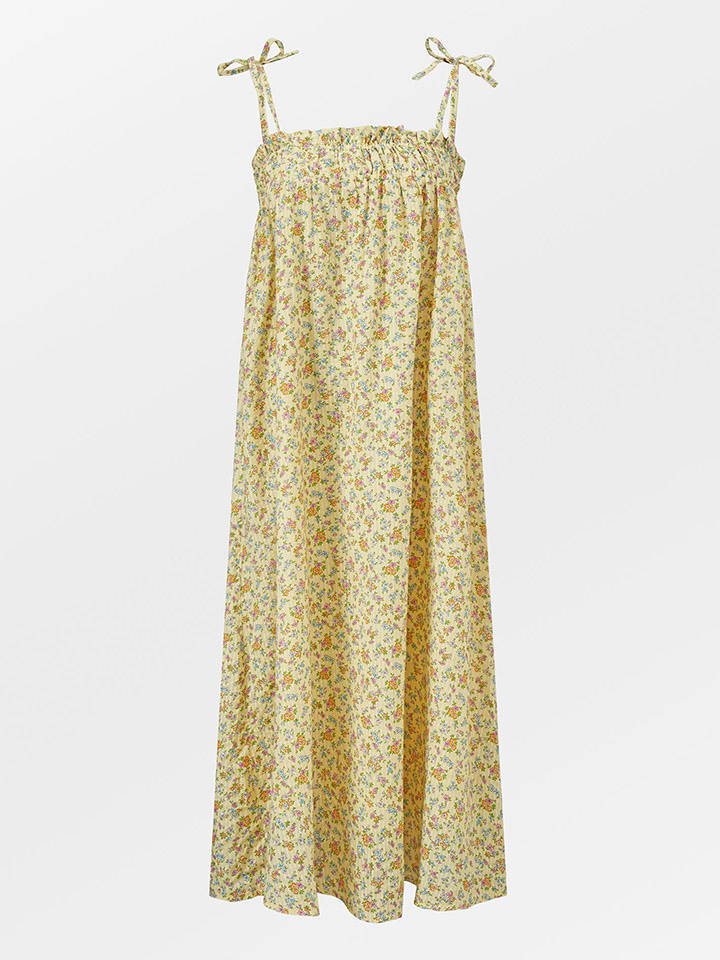 Becksöndergaard Sukienka "Otavia" w kolorze żółtym ze wzorem rozmiar: L