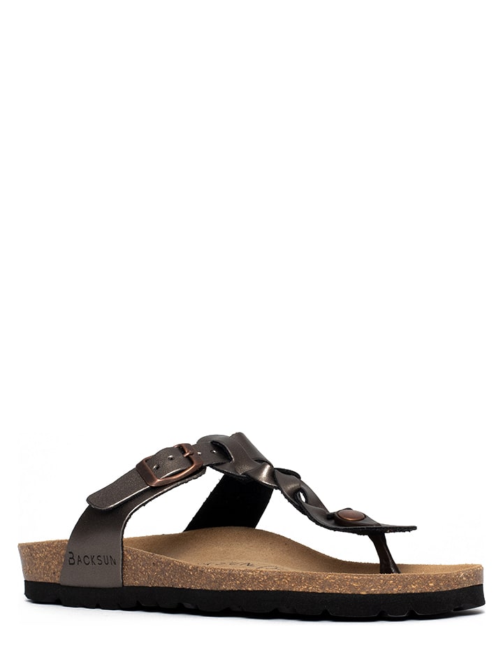 BACKSUN Japonki "Reggio" w kolorze szarym rozmiar: 40