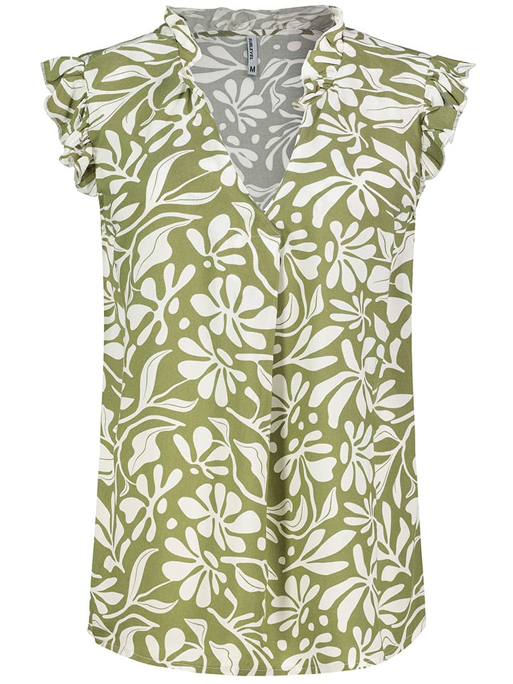 Sublevel Bluzka w kolorze zielono-białym rozmiar: L