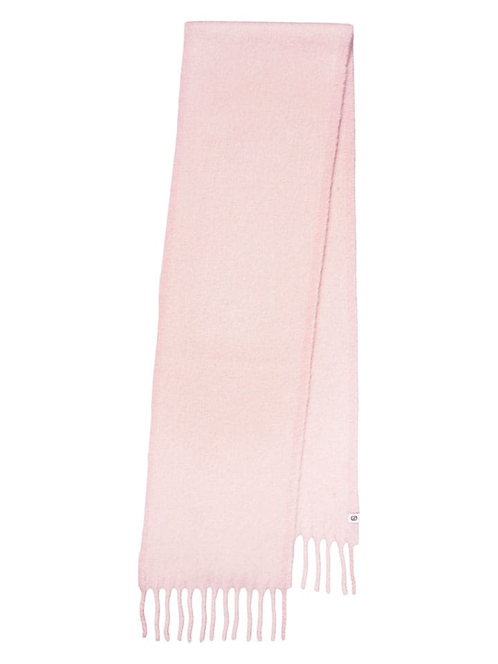 Becksöndergaard Wełniany szal "Solid Yuta" w kolorze jasnoróżowym - 210 x 26 cm rozmiar: onesize