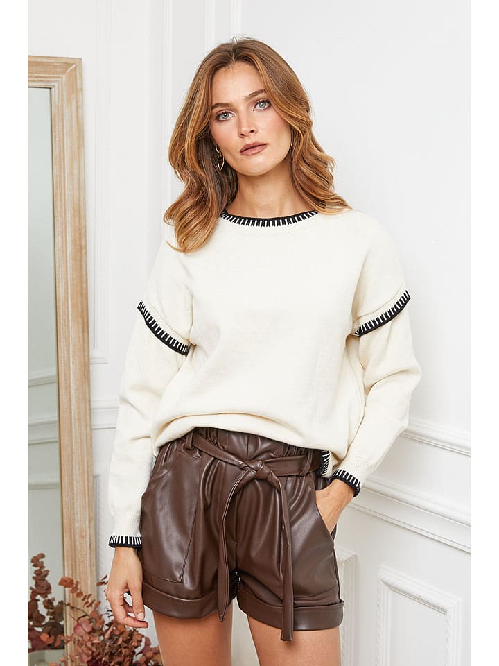 Joséfine Sweter "Brami" w kolorze kremowym rozmiar: L