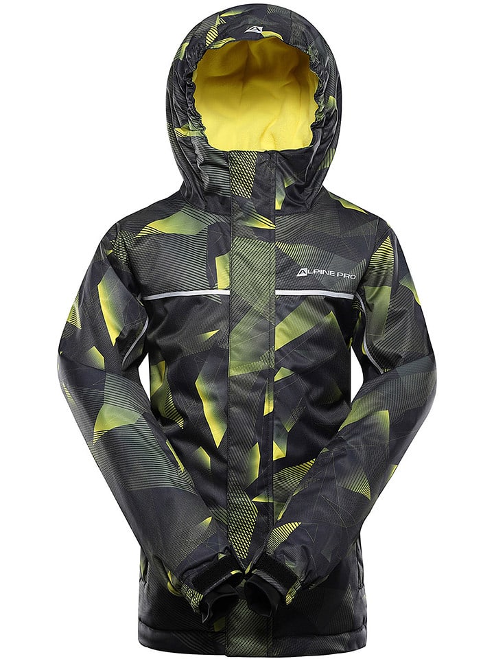 Alpine Pro Kurtka narciarska "Kiwero" w kolorze czarno-żółtym rozmiar: 152/158