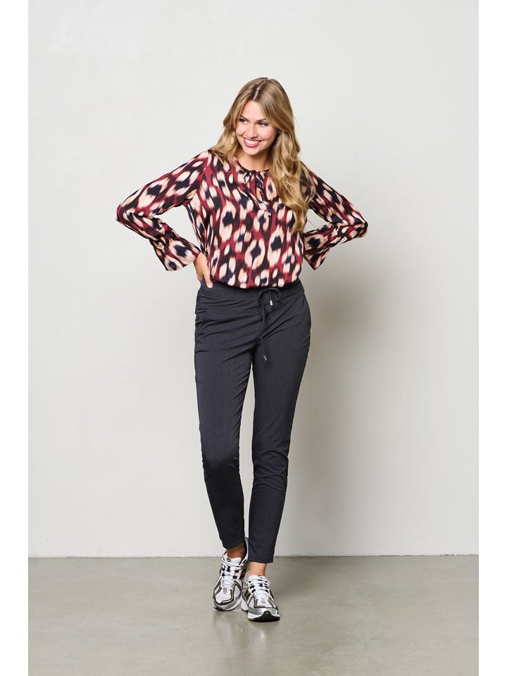 &Co Woman Bluzka "Melina" w kolorze bordowo-czarno-kremowym rozmiar: 3XL