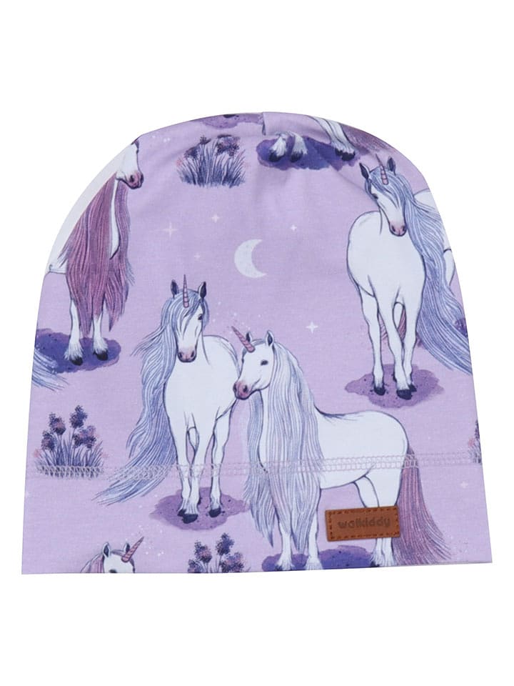 Walkiddy Czapka beanie w kolorze fioletowym rozmiar: 47-49 cm