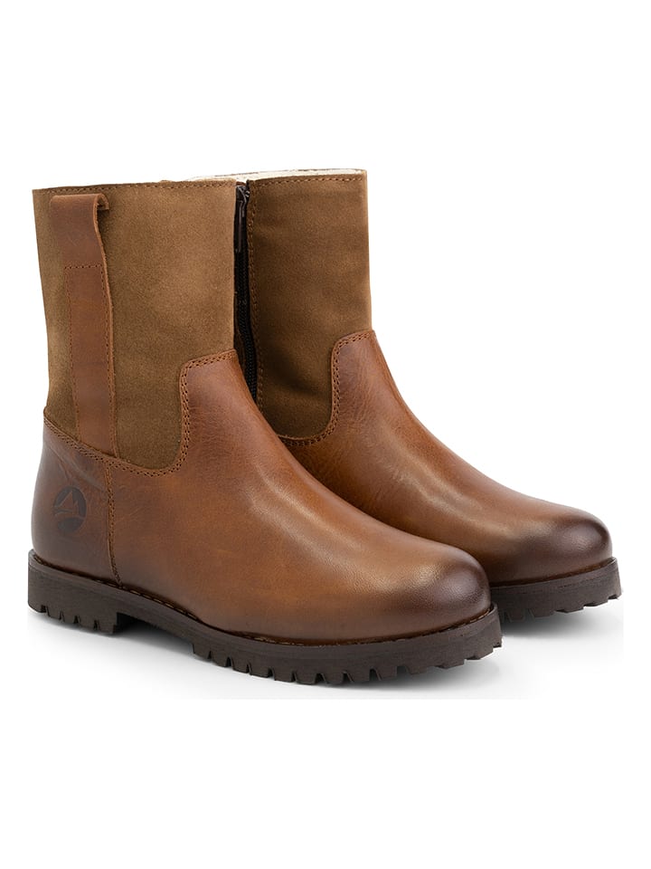 TRAVELIN' Skórzane botki "Hov" w kolorze jasnobrązowym rozmiar: 35