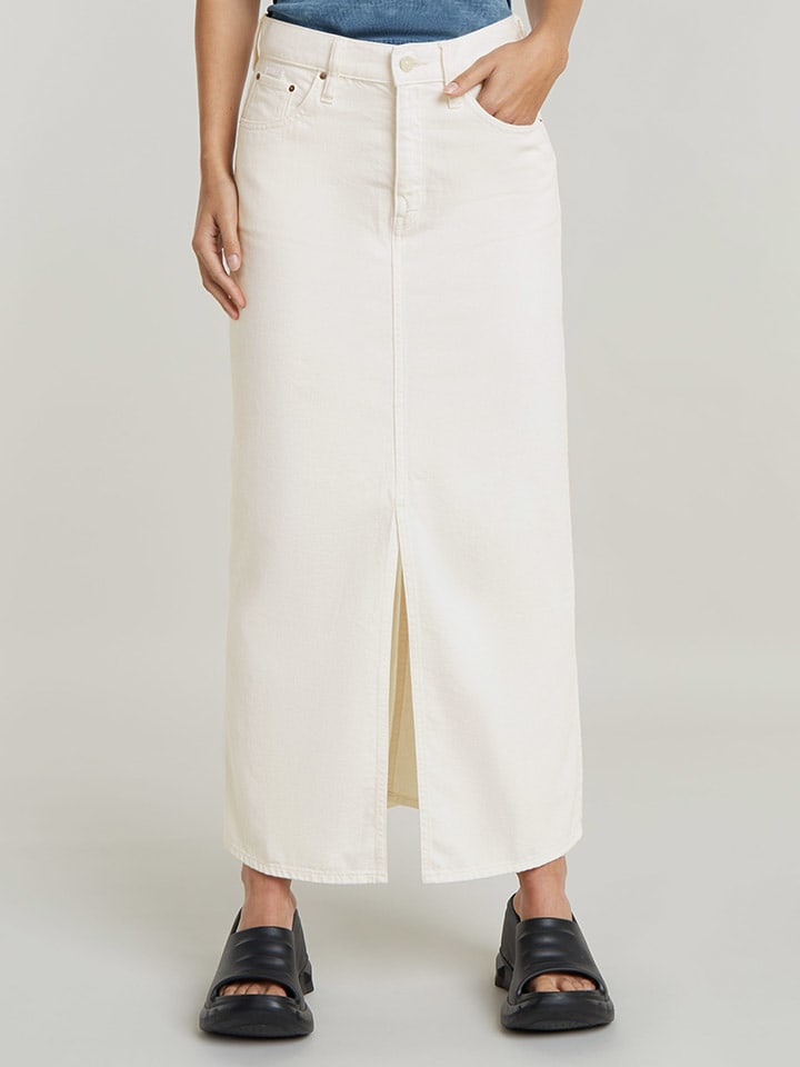 G-Star Spódnica dżinsowa w kolorze białym rozmiar: W31