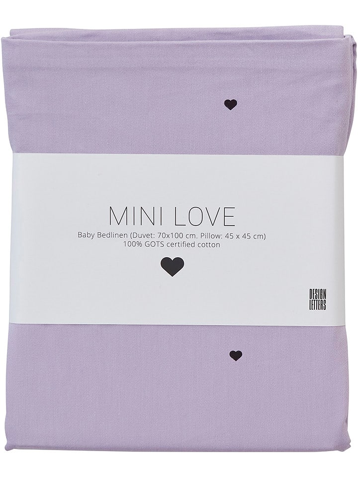 Design Letters Komplet pościeli "Mini Favourite" w kolorze fioletowym - 100 x 70 cm rozmiar: onesize