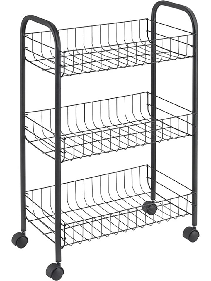 metaltex Wózek wielofunkcyjny "Lugano" w kolorze czarnym - 41 x 63 x 23 cm rozmiar: onesize