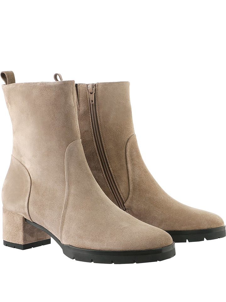 Högl Skórzane botki "Diana" w kolorze beżowym rozmiar: 38