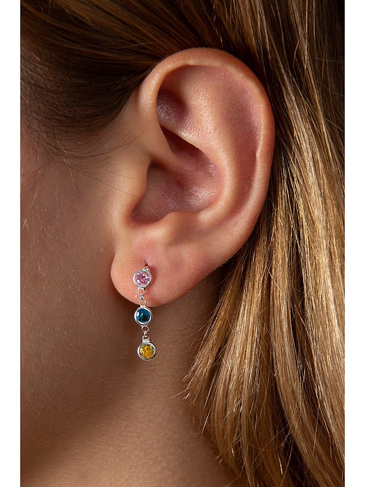 Lodie Silver Srebrne kolczyki-wkrętki z kamieniami ozdobnymi rozmiar: onesize