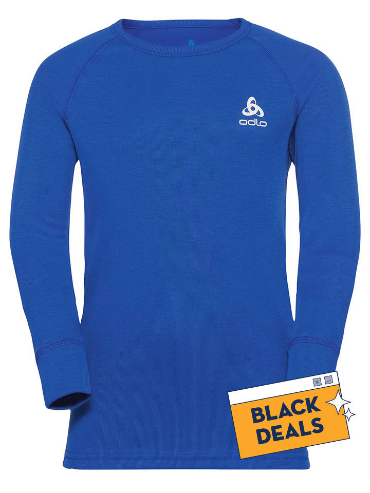 Odlo Podkoszulek funkcyjny "Active Warm Eco" w kolorze niebieskim rozmiar: 80