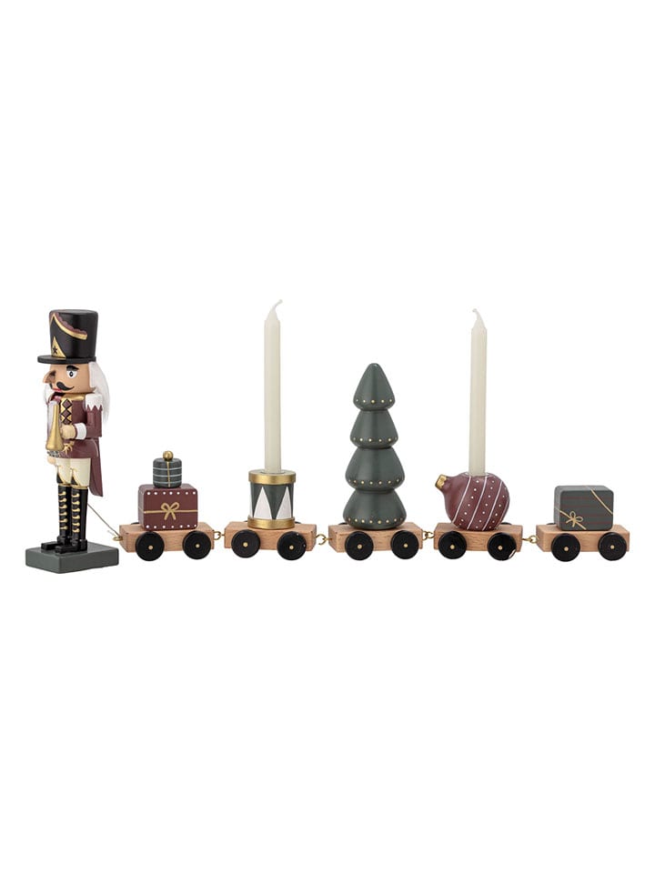 Bloomingville Świecznik "Vadim" w kolorze czerwono-zielonym - 51 x 19 x 6 cm rozmiar: onesize