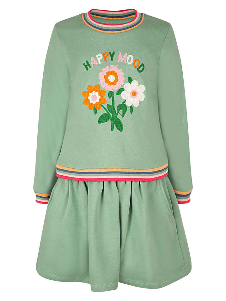 happy girls by Eisend Sukienka w kolorze zielonym rozmiar: 116