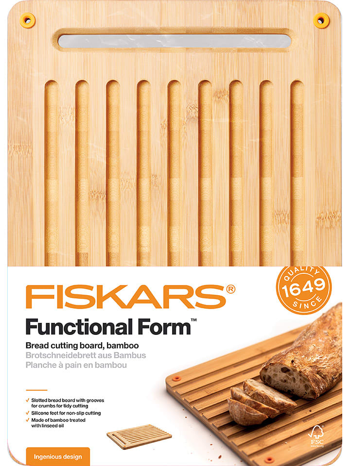 Fiskars Deska "Functional Form" w kolorze jasnobrązowym do krojenia - 25 x 35 cm rozmiar: onesize