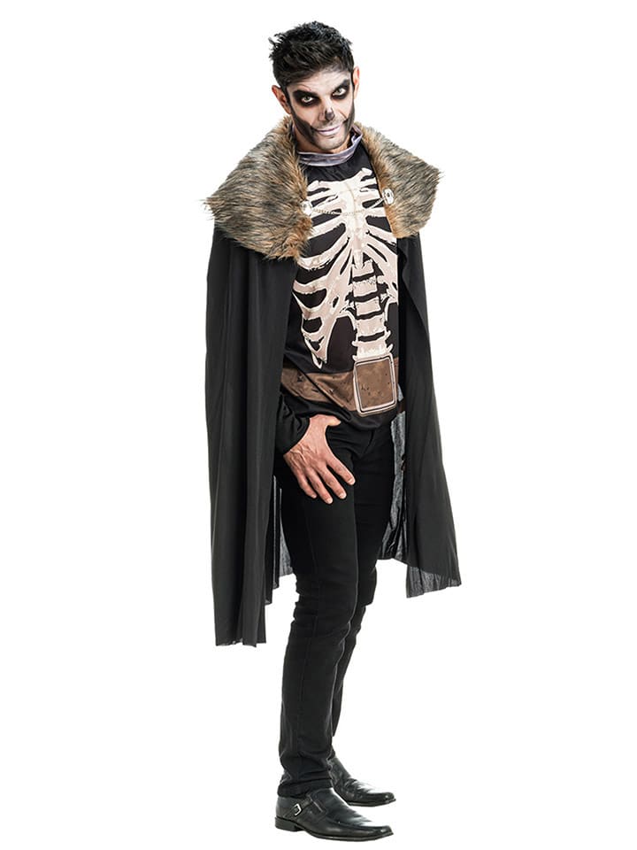 CHAKS 2-częściowy kostium "King Skeleton" w kolorze czarnym rozmiar: M