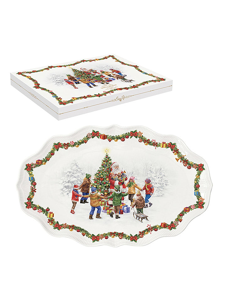 Easy Life Talerz w kolorze białym ze wzorem do serwowania - 25,5 x 40 cm rozmiar: onesize