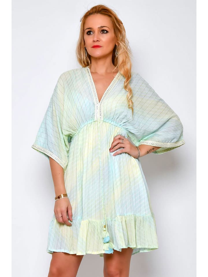 H.H.G. Sukienka w kolorze błękitno-żółtym rozmiar: L