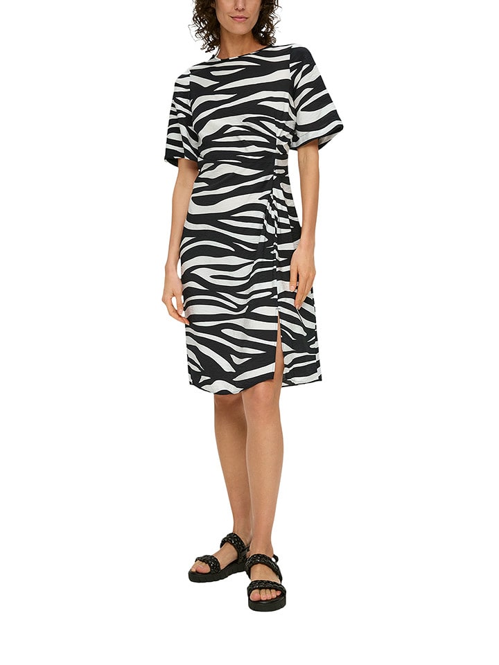 S.OLIVER RED LABEL Sukienka w kolorze biało-czarnym rozmiar: 40