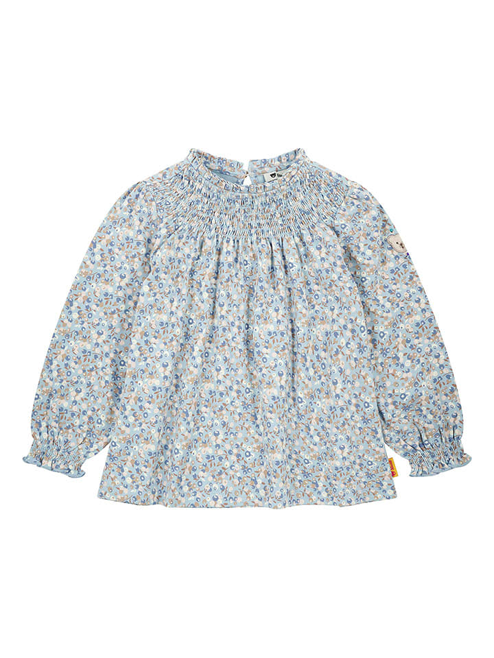 Steiff Bluzka w kolorze błękitno-kremowym rozmiar: 92