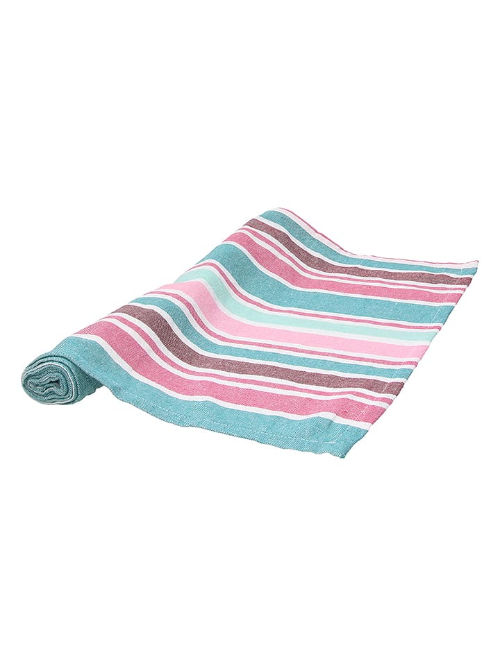 Tognana Obrus "Fresia" w kolorze turkusowo-różowym - 140 x 40 cm rozmiar: onesize