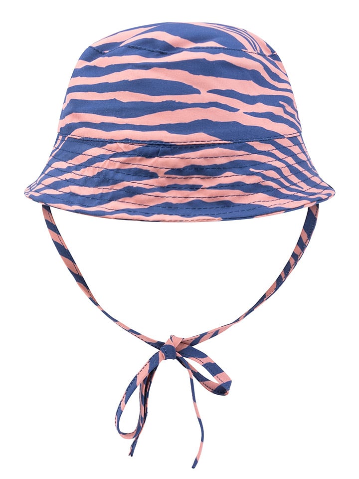 Swim Essentials Kapelusz "Vibrant Stripes" w kolorze niebiesko-pomarańczowym rozmiar: 50-80