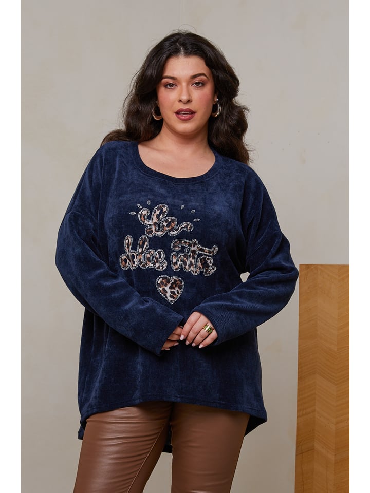 Curvy Lady Sweter w kolorze granatowym rozmiar: 40/42