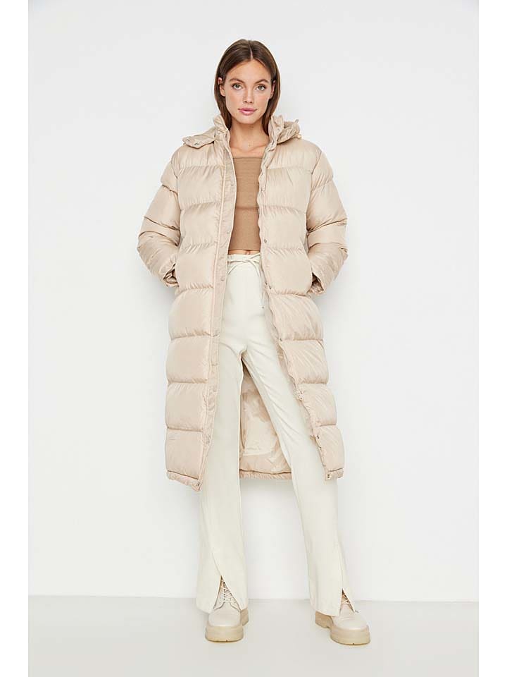 trendyol Płaszcz zimowy w kolorze kremowym rozmiar: M