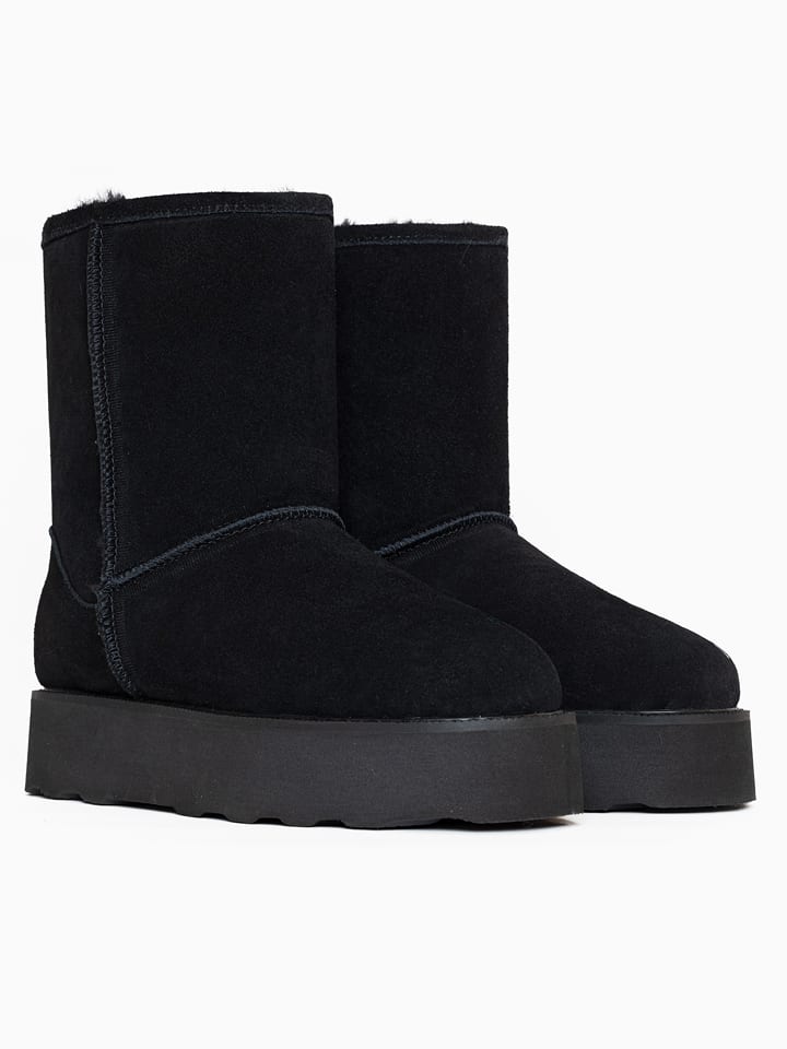 Gooce Skórzane kozaki zimowe "Sawel Waterproof" w kolorze czarnym rozmiar: 36