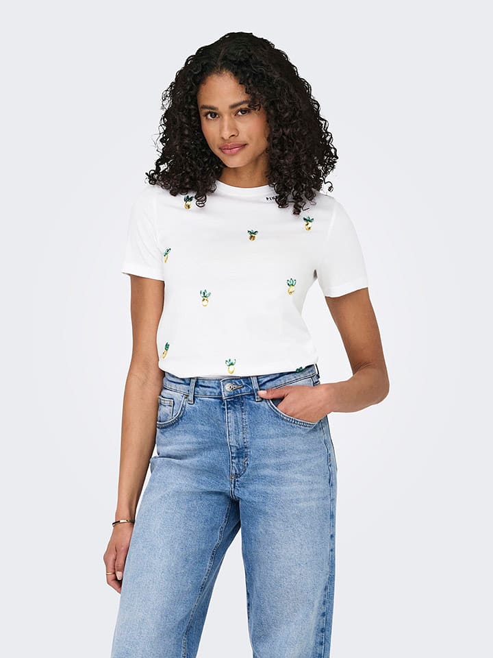 ONLY Koszulka w kolorze białym rozmiar: XS