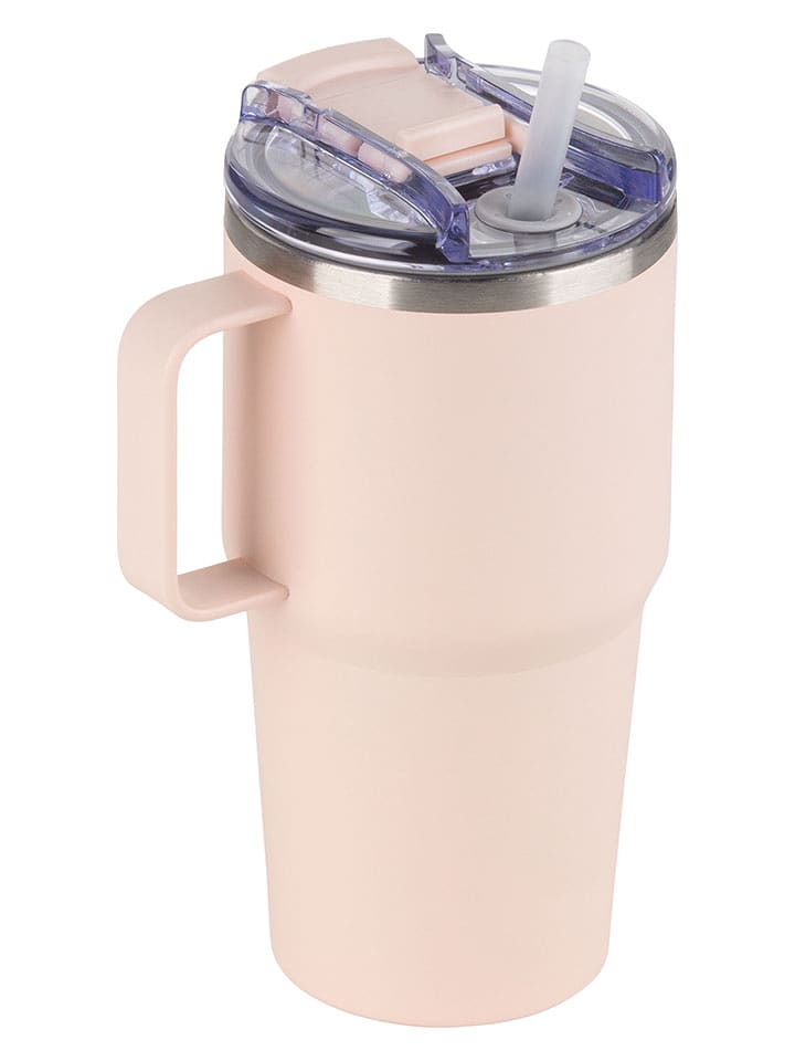 ROSMARINO Kubek termiczny "MegaCup" w kolorze jasnoróżowym - 600 ml rozmiar: onesize